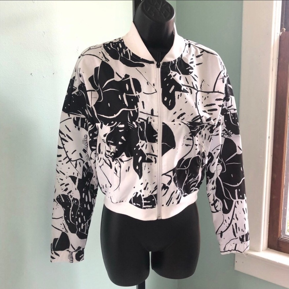Adidas Black and White windbreaker